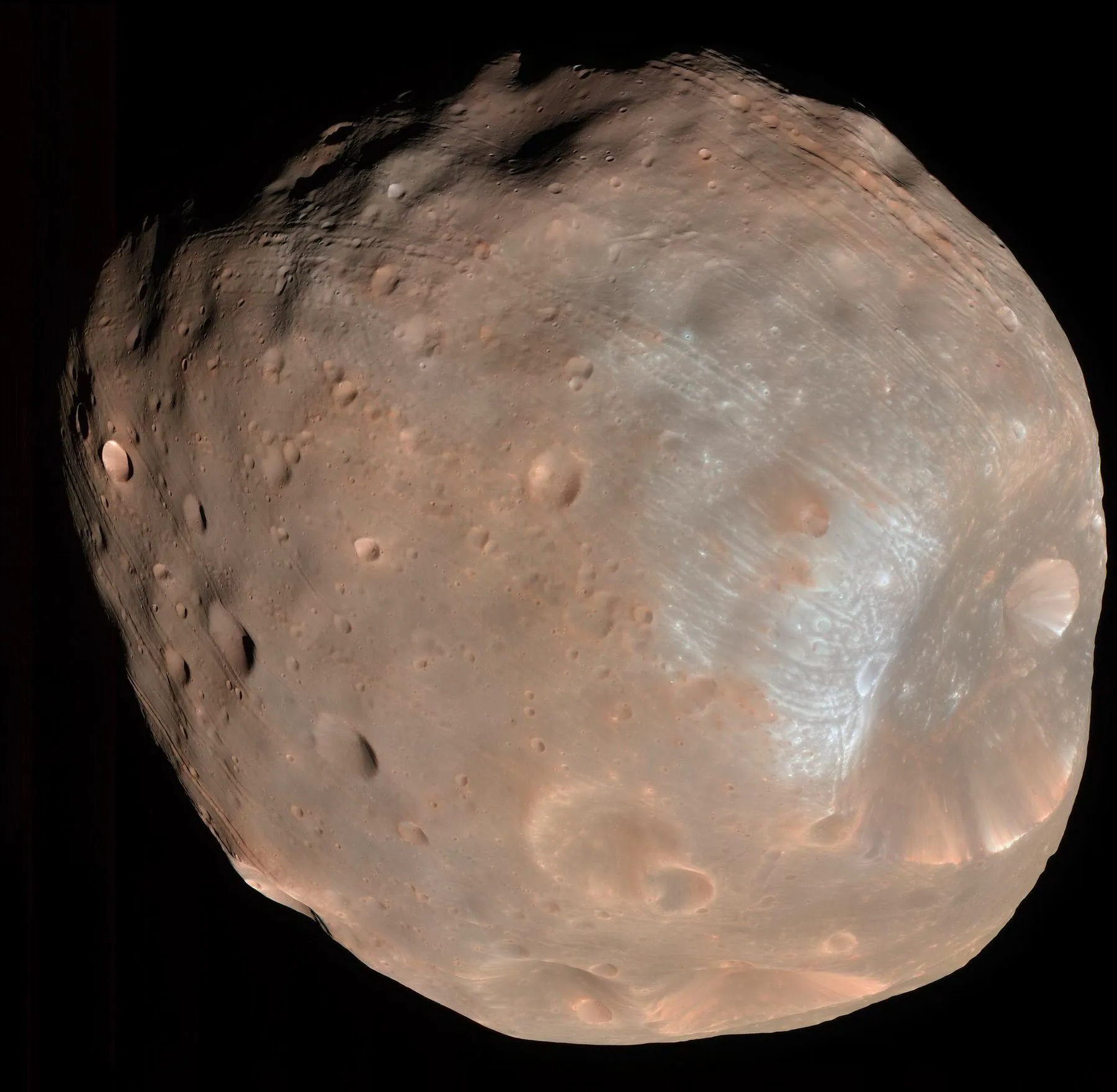 Phobos, den største av marsmånene