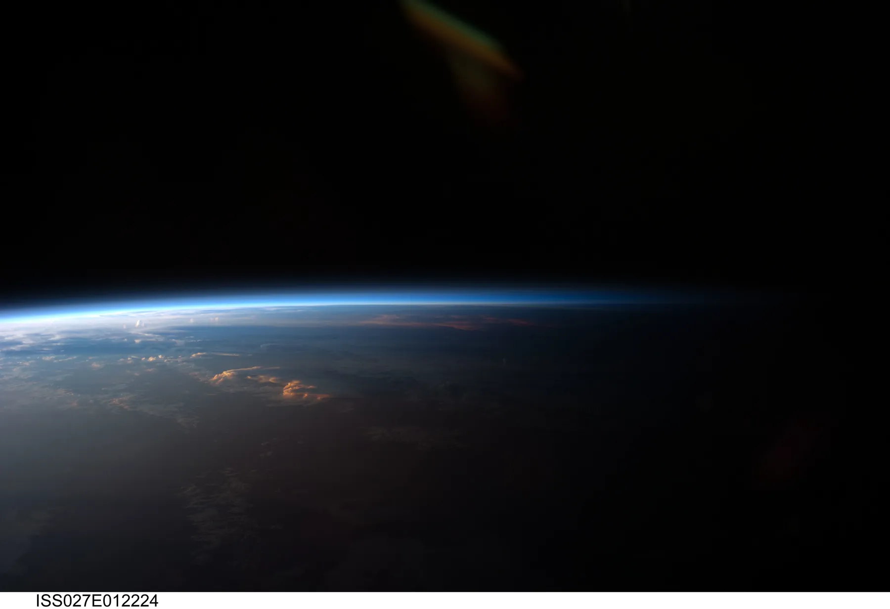 Solnedgang over det vestlige Sør-Amerika, sett fra Den internasjonale romstasjonen