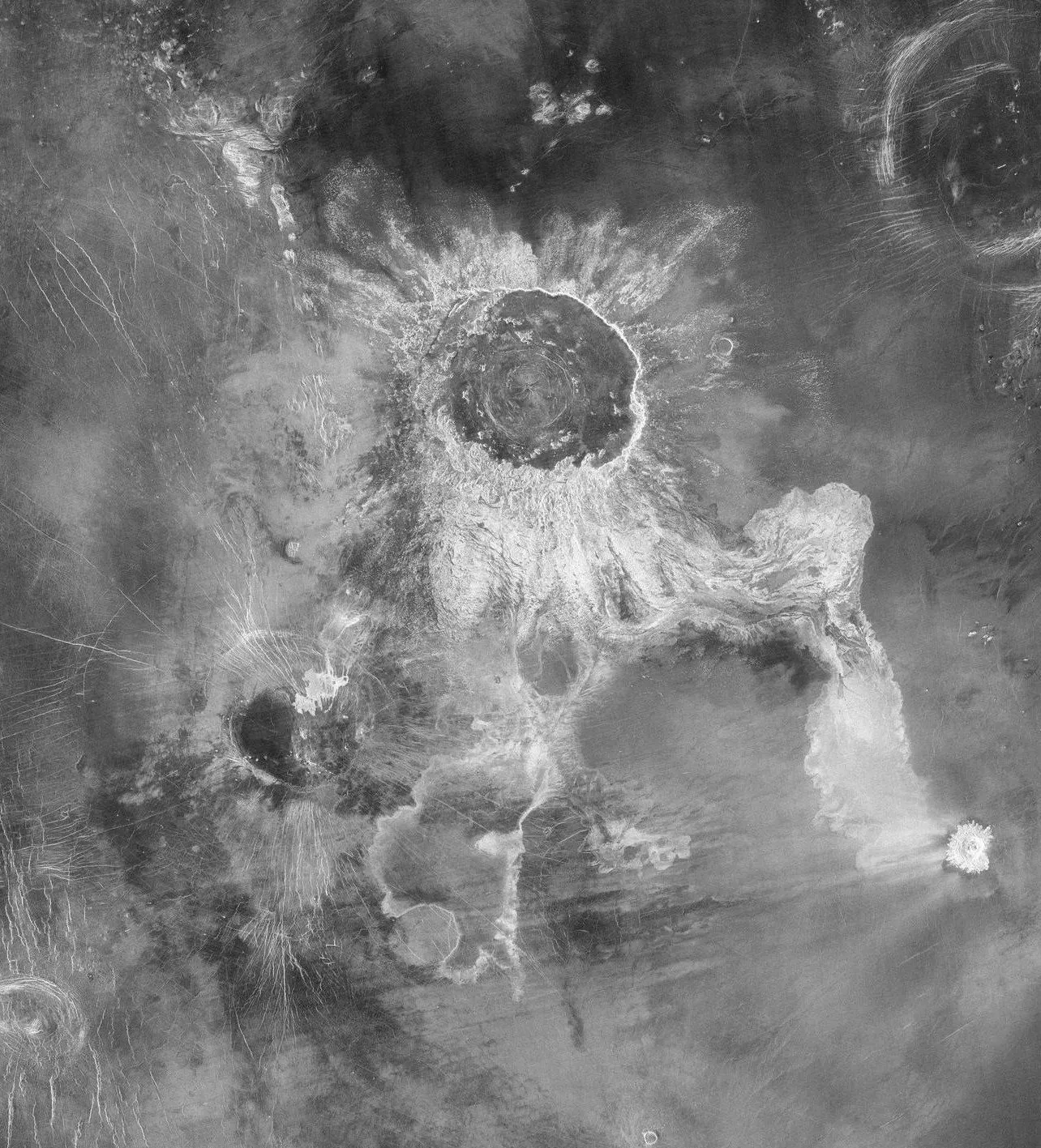 Isabella, et nedslagskrater på 175 kilometer på Venus